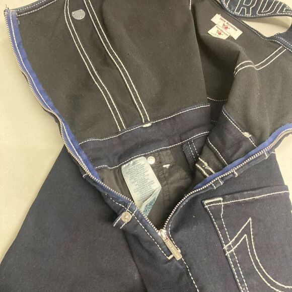 TRUE RELIGION World Tour Women’s Overall Romper Shorts Size SP‎ Inseam 2” - Picture 8 of 12